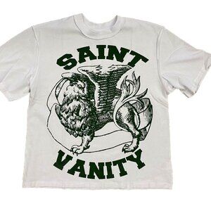 Saint Vanity Men’s Griffin Logo Soft Cotton T-Shirt Size X-Large XL White NWT